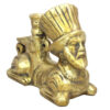 Handcrafted Golden Pottery Incense Sculpture – Sphinx Design
