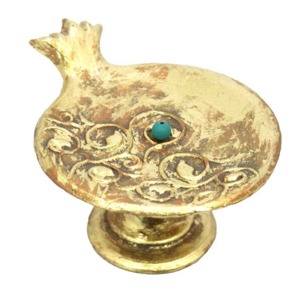 Handcrafted Pottery Incense Holder – Pomegranate Design with Base