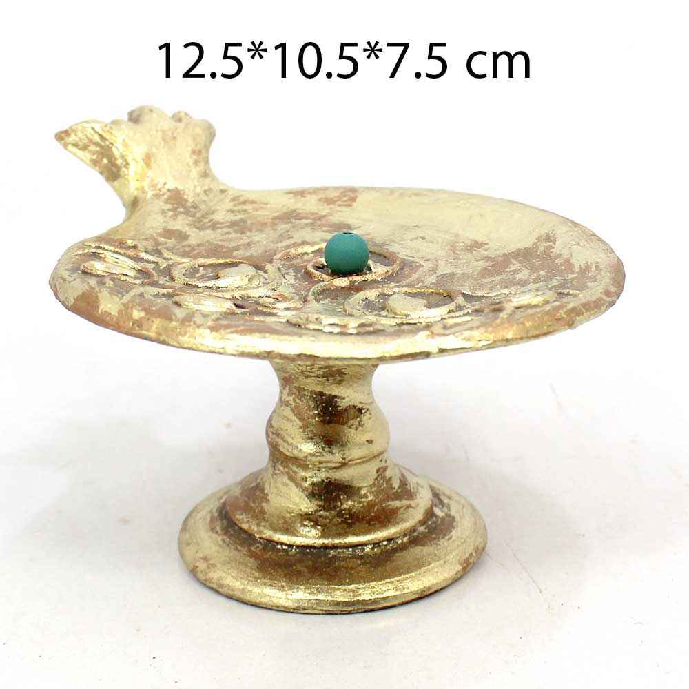 Handcrafted Pottery Incense Holder – Pomegranate Design with Base