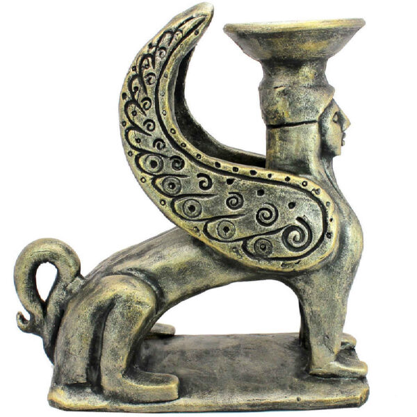 Handcrafted Pottery Incense Sculpture – Sphinx Design