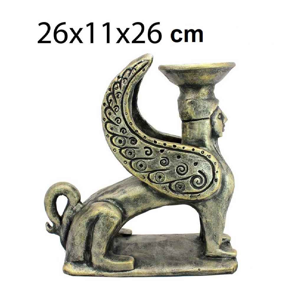 Handcrafted Pottery Incense Sculpture – Sphinx Design