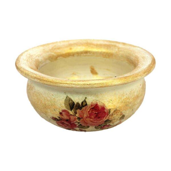 Handcrafted Pottery Incense Holder – Flowers Design