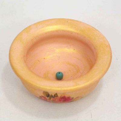 Handcrafted Pottery Incense Holder – Flowers Design