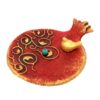 Persian Handcrafted Pottery Incense Holder – Pomegranate & Bird Design