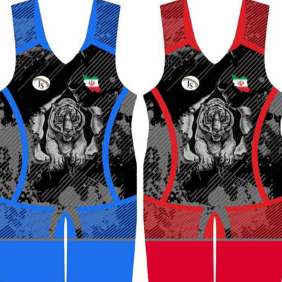 Iranian Men’s Sleeveless Wrestling Singlet Model Leopard