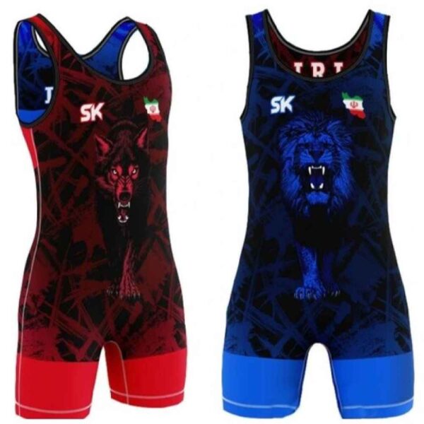 Iranian Men's Sleeveless Wrestling Singlet Model Lion