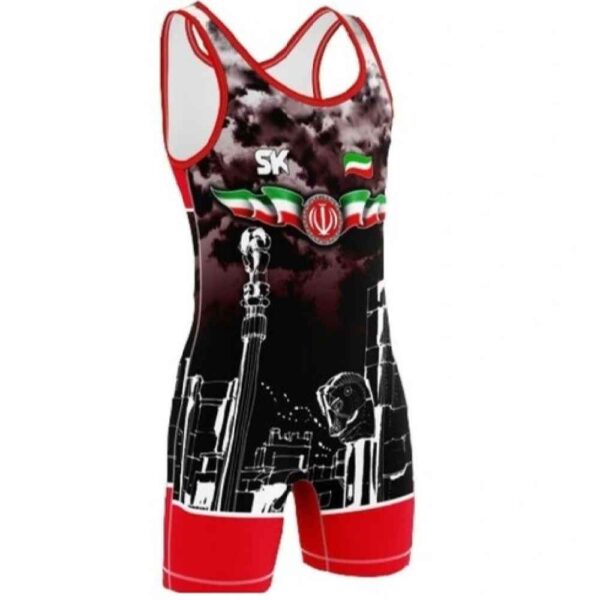 Iranian Men's Sleeveless Wrestling Singlet Model Takhte Jamshid