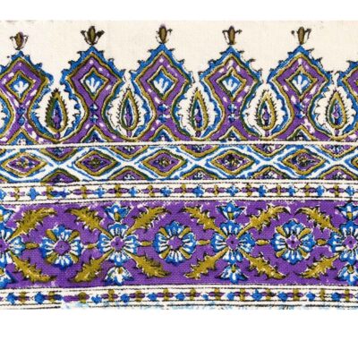 Iranian Tablecloth: Isfahan’s Traditional Kalamkari Block Print Purple