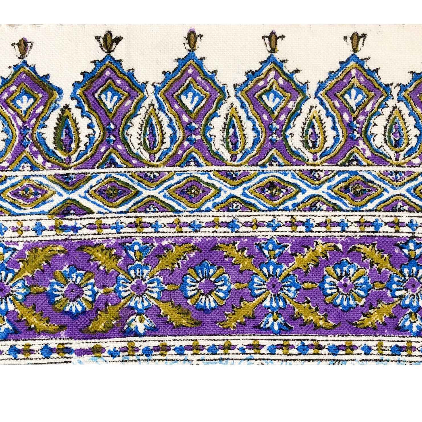 Iranian Tablecloth: Isfahan’s Traditional Kalamkari Block Print Purple