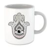 Islamic Ceramic Coffee Mug - Hamsa Hand of Fatima Pattern