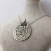 Islamic Steel Necklace with Ayat al-Kursi Calligraphy Medallion