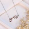Islamic Steel Necklace with Ya Abalfazl Calligraphy for Women