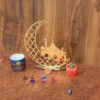 Islamic Acrylic Table Top Candle Holder with Ramadan & Crescent Moon Design