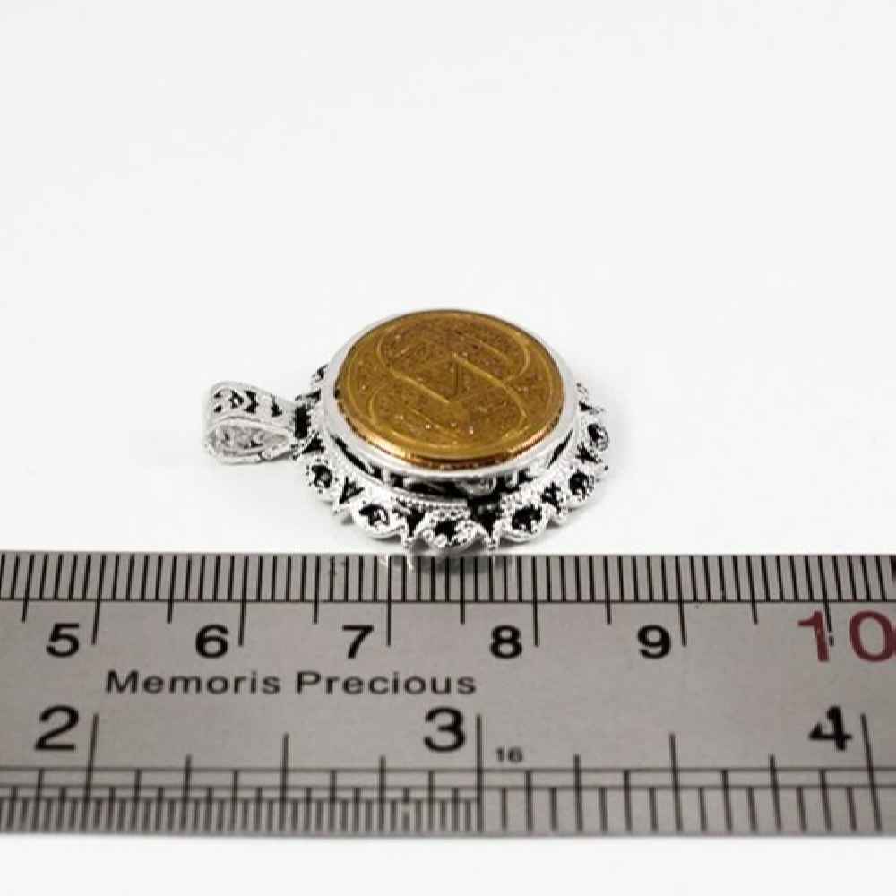 Islamic Silver Pendant Adorned with Quranic Imam Jawad Hirz