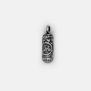 Islamic Silver Pendant with Hirz of Imam Jawad Fatima Calligraphy