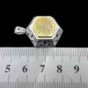 Islamic Silver Pendant with Imam Jawad Hirz & Man Yattaqi Allah Calligraphy