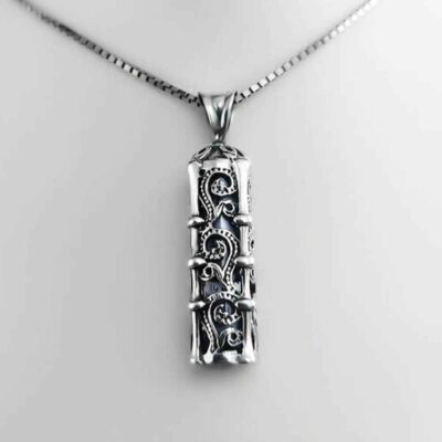 Islamic Silver Pendant with Imam Jawad Hirz Muslim jewelry