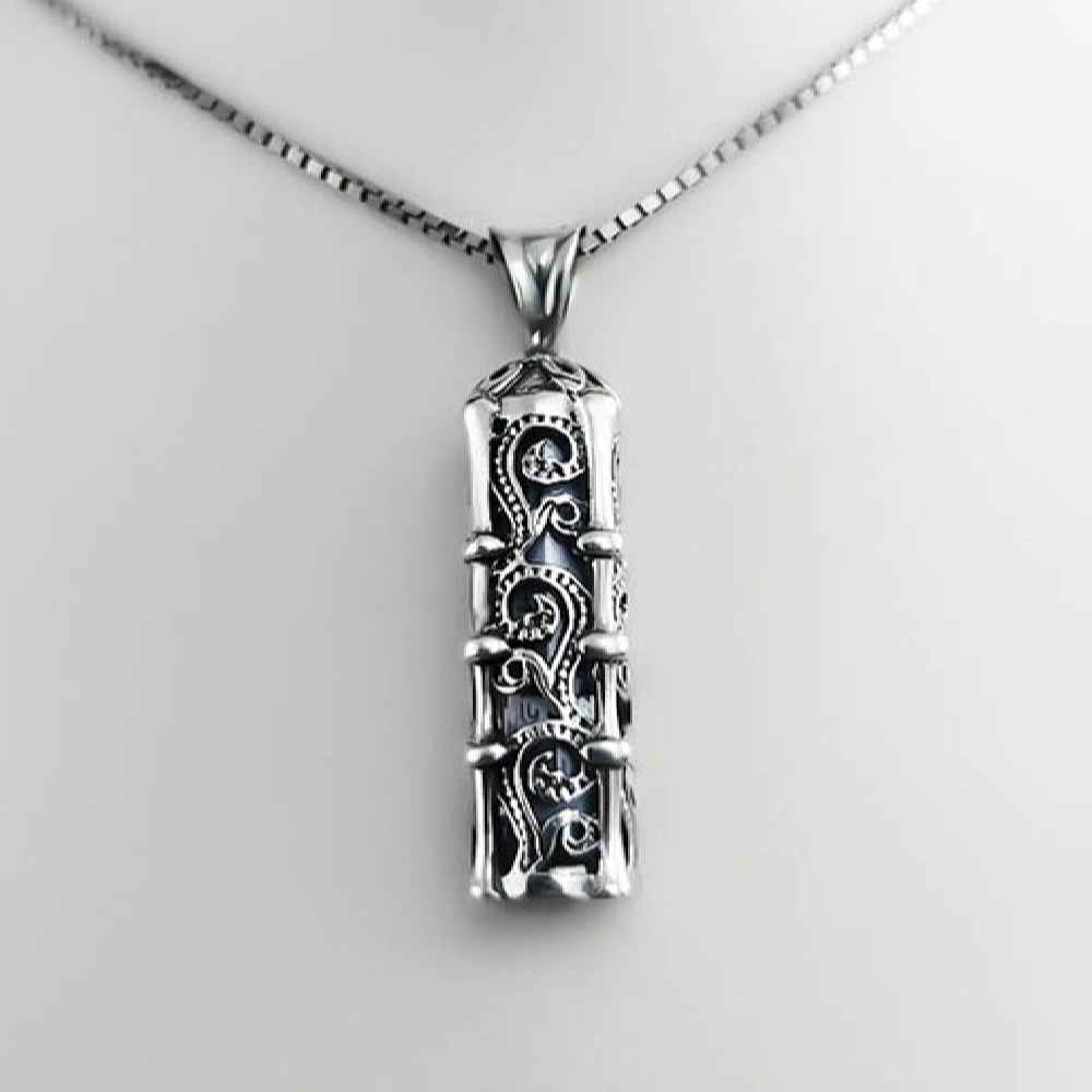 Islamic Silver Pendant with Imam Jawad Hirz Muslim jewelry
