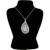 Islamic Steel Pendant for Shia Muslims Paisley with Hirz of Imam Jawad (A.S)