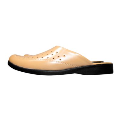 Islamic Style Nalain Slippers with Artificial Cream Leather