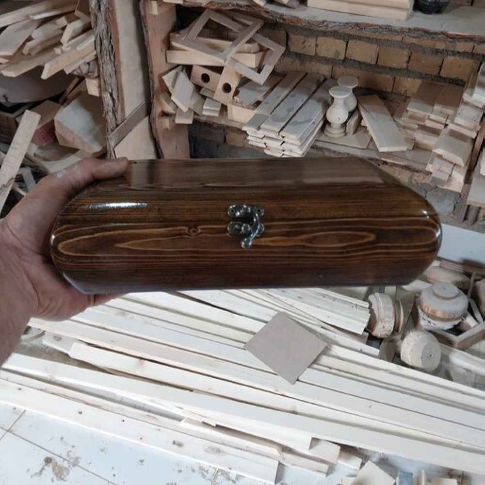 Elegantly Crafted Jewelry Box from Natural Wood