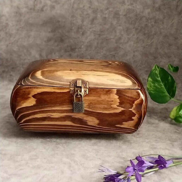 Artisan-Crafted Jewelry Box from Natural Wood