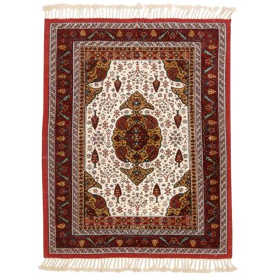 Authentic Persian Wool Kilim Rug Traditionally Handwoven in Khorasan Red
