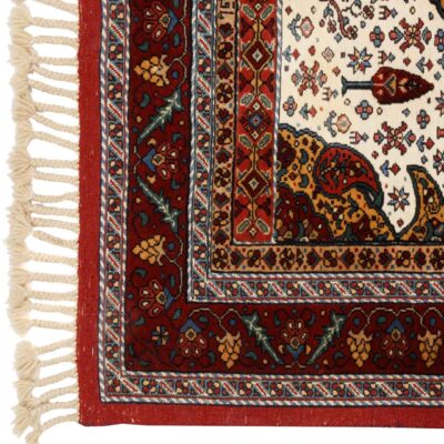 Authentic Persian Wool Kilim Rug Traditionally Handwoven in Khorasan Red