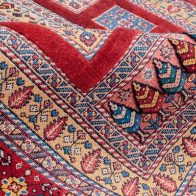 Authentic Persian Wool Kilim Rug Handwoven in Khorasan Geometric