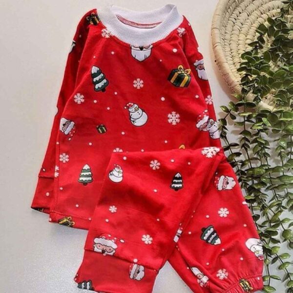 Kid's Sweatshirt & Pants Set with Santa Claus Design