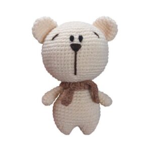 Knitted Stuffed Teddy Bear Handmade 9 cm