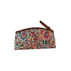 Makeup Bag in Paisley Termeh Fabric for Organizing Cosmetics