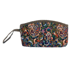 Makeup Bag in Termeh Fabric Lightweight with Paisley Pattern