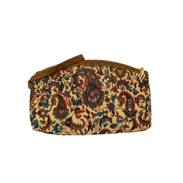 Persian Makeup Bag in Termeh Fabric with Paisley Pattern for Organizing
