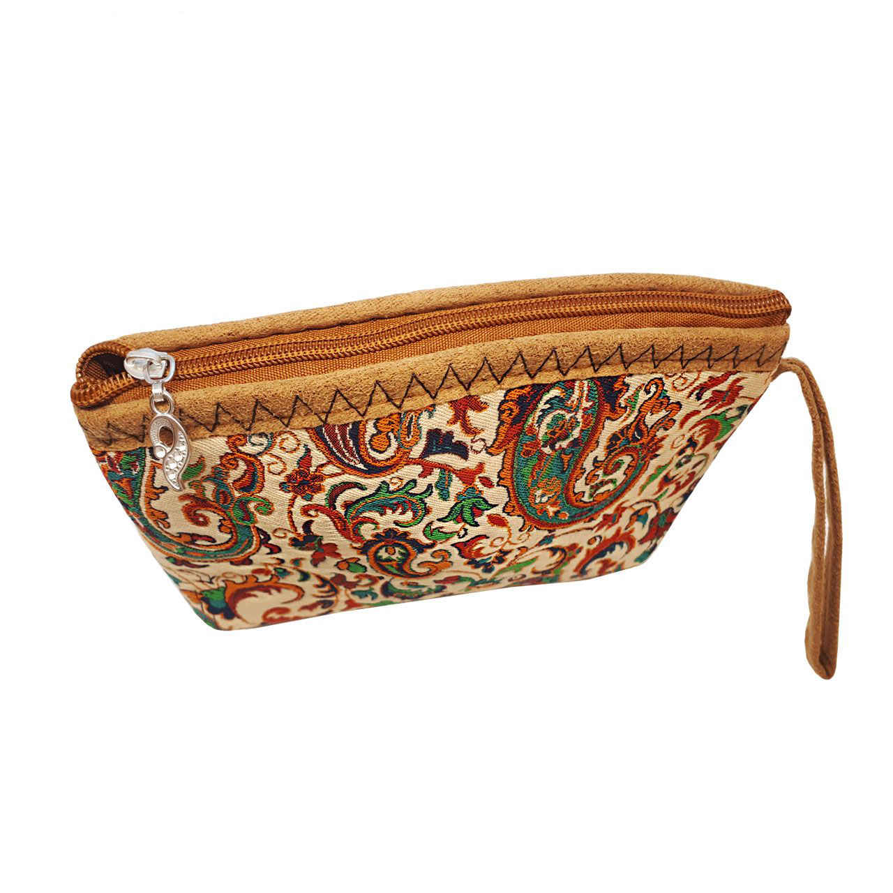 Persian Makeup Bag in Termeh Fabric with Paisley Pattern for Women