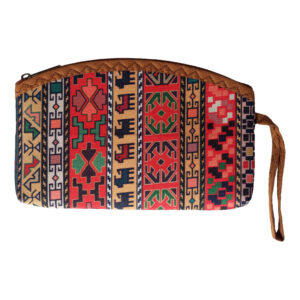 Makeup Bag in Termeh Fabric with Traditional Pattern for Women