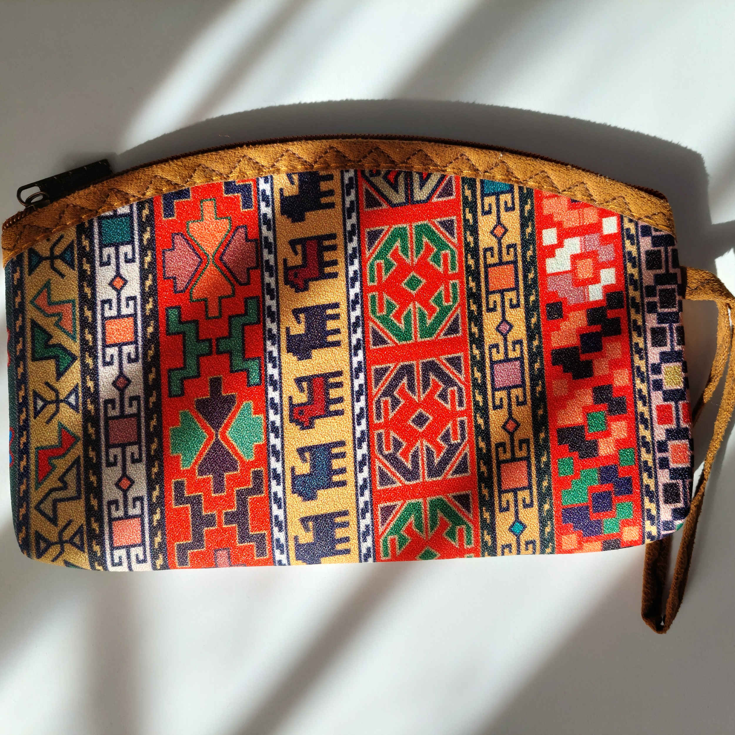 Persian Makeup Bag in Termeh Fabric with Traditional Pattern for Women