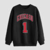 Men's Crewneck Sweatshirt Cotton Black Chicago