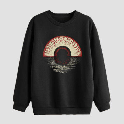 Men’s Crewneck Sweatshirt Cotton Black Dark Eye Design