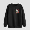 Men's Crewneck Sweatshirt Cotton Black Love Design