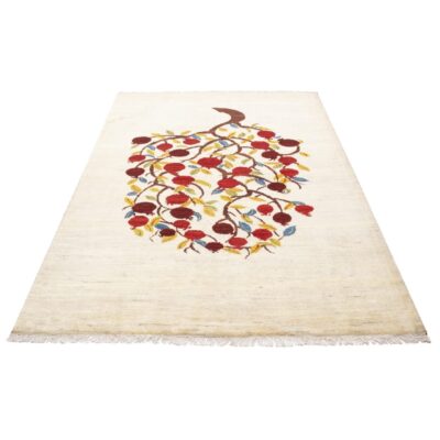 Persian Gabbeh Wool Rug Handwoven in Fars Pomegranate