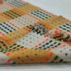 Persian Jajim Rug Flat-Woven Chessboard Yellow