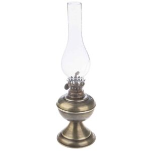 Persian Kerosene Oil Lamp Vintage Style with Metal Base (2x)