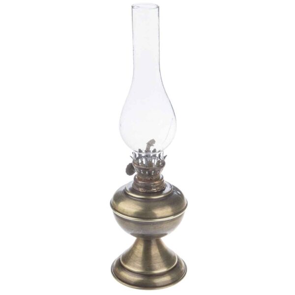Persian Kerosene Oil Lamp Vintage Style with Metal Base