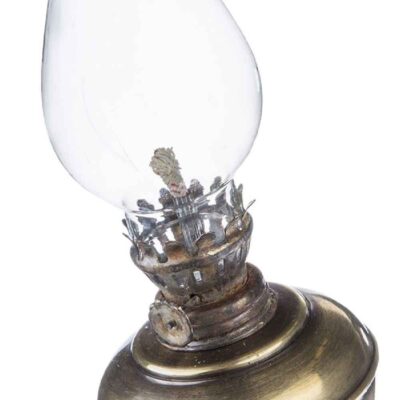 Persian Kerosene Oil Lamp Vintage Style with Metal Base