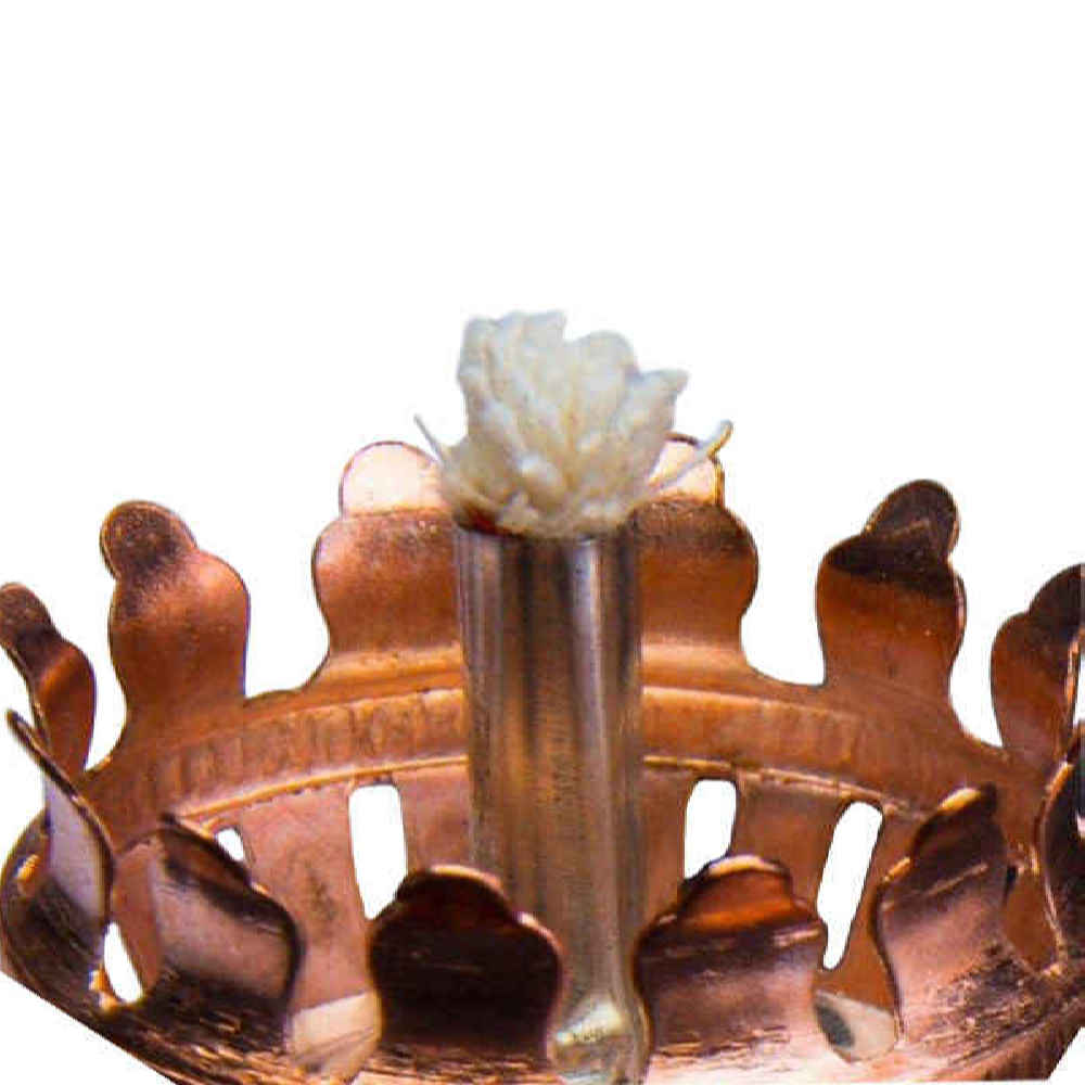 Persian Kerosene Oil Lamp with Copper Base in Shah Abbasi Design