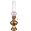 Persian Kerosene Oil Lamp with Golden Metal Base