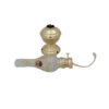 Persian Kerosene Oil Lamp with Shah Abbasi Design in Brass