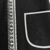 Persian Manto Black & White with Front Pockets for Women