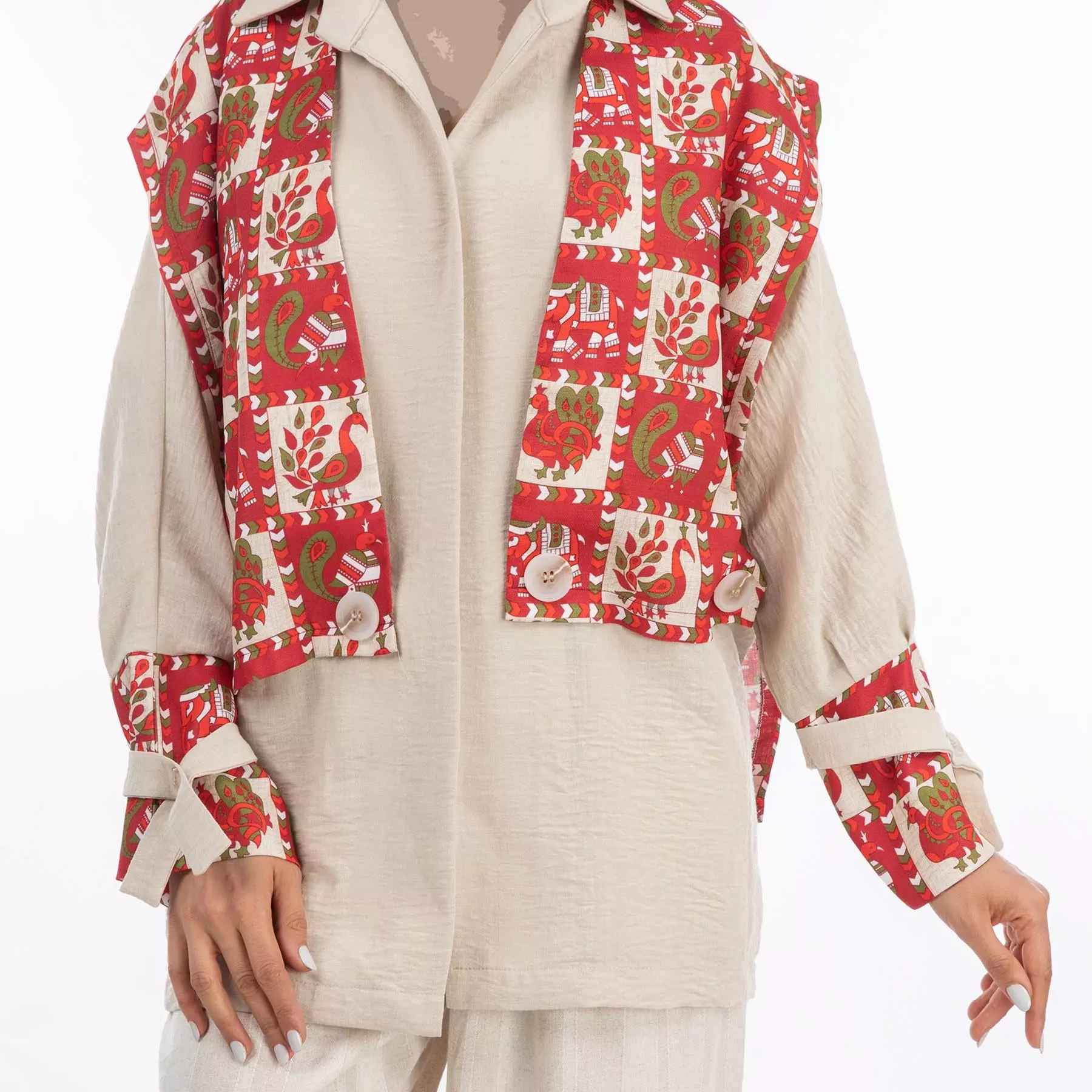 Persian Manto Loose Fit Cotton Fabric for Women